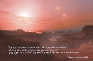 'We are the stars which sing' (Passamaquoddy) © AYA (2012)