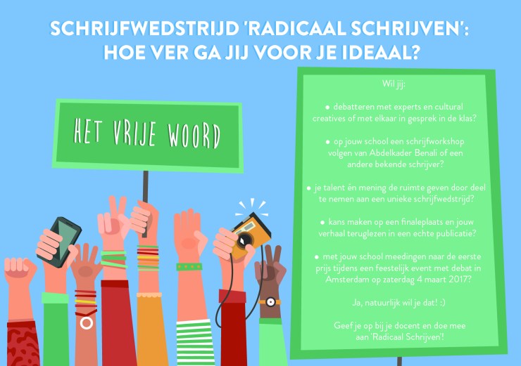 Voorkant El Hizjra flyer Radicaal Schrijven